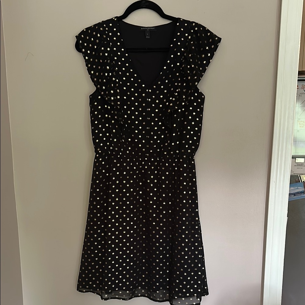 Banana Republic Black and White Polka Dot Mini Dress
